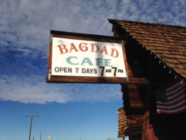 sign outside Bagdad Cafe